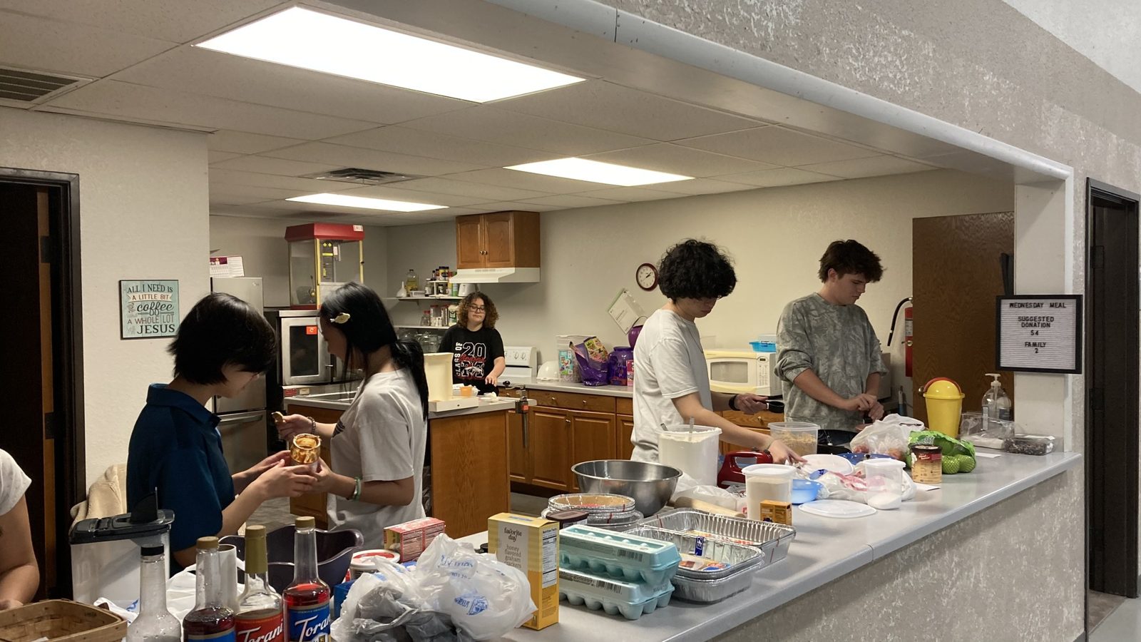 BIF team baking and prepping for an event